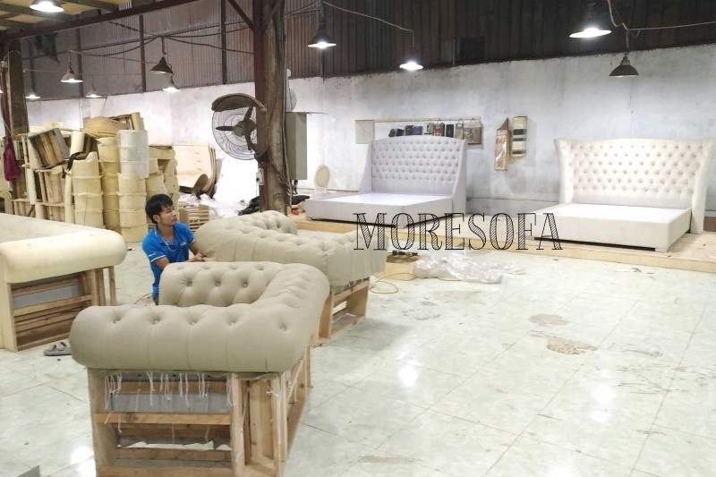 Sofa góc gỗ đệm